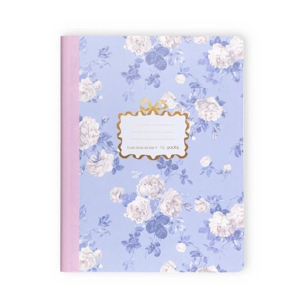 Love Shack Fancy Composition Notebook Pencil Set Everblooming Rosettes NEW